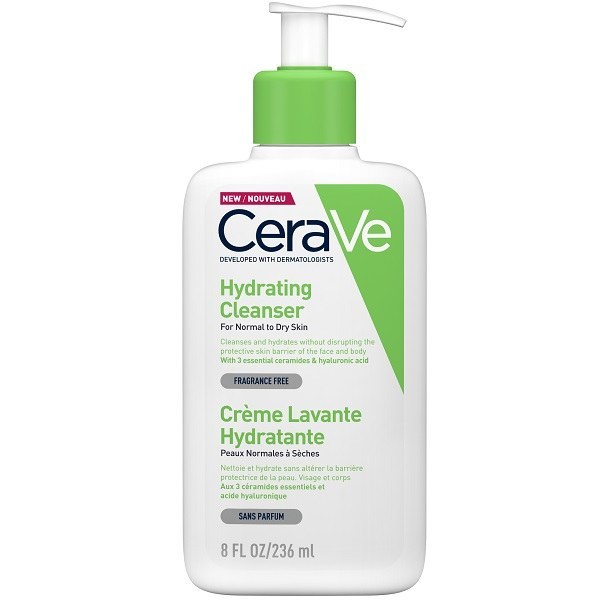 شوینده آبرسان سراوی مدل Cream To Foam مناسب پوست نرمال و خشک حجم 236 میلی لیتر های کپی